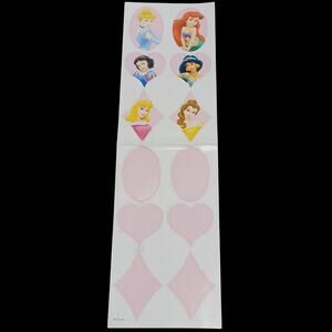 Disney Princess Stickers 12 pc Cinderella Ariel Belle Jasmine Snow White‎ Aurora
